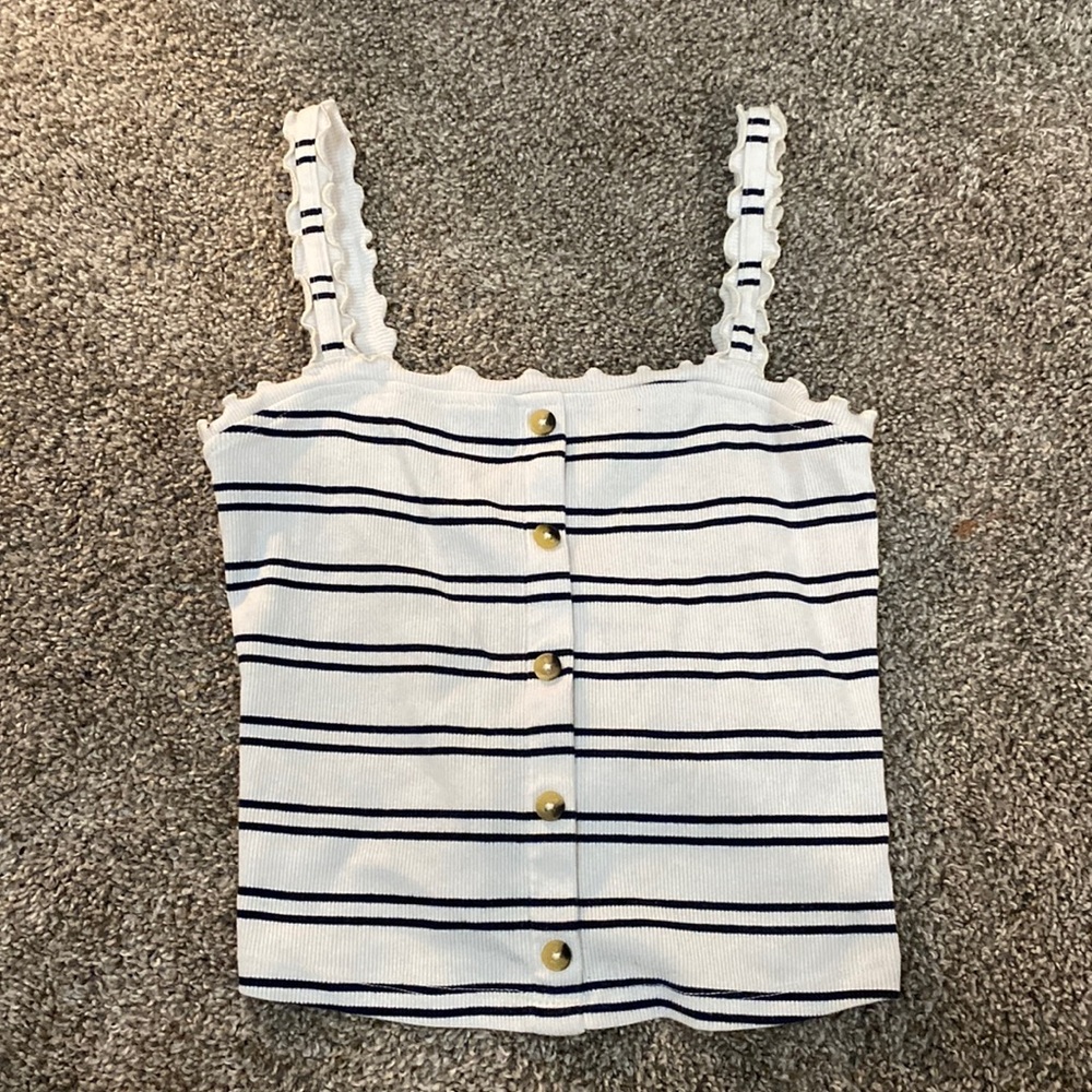 Women’s Crop Button Down Tang-top Medium